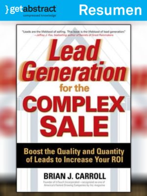 cover image of Generación de clientes potenciales para ventas complejas (resumen)